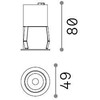 9W LED įleidžiamas šviestuvas QUARK, baltas, 3000K, 344836