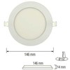 9W LED įmontuojama panelė HOROZ, apvali, su maitinimo šaltiniu, (4200K) natūraliai balta, pakuotėje 2 vienetai