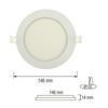 9W LED įmontuojama panelė HOROZ, apvali, su maitinimo šaltiniu, (4200K) natūraliai balta, pakuotėje 2 vienetai