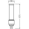 Ledvance 9W LED lemputė DULUX, G24d-3, baltos matinės sp., 4000K