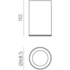 Lubinis šviestuvas 9W LED lubinis fasado šviestuvas NOX, antracito sp., 2700K, IP65, P2092090GR