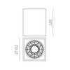 Lubinis šviestuvas 9W LED lubinis fasado šviestuvas PERSEO, pilkas, 3000K, dimeriuojamas, IP65, P2077000GRDT