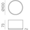 9W LED lubinis šviestuvas ALIS, juodas, 2700/4000K, IP44, P3998070N