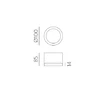 9W LED lubinis šviestuvas TECH, juodas, 3000/4000K, IP44, dimeriuojamas, P3987070NDT