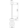 9W LED pakabinamas šviestuvas ETHOS, juodos/baltos sp., 2700/3000K, dimeriuojamas, 01-4676