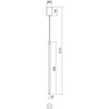 9W LED pakabinamas šviestuvas TABOO, juodas, 3000K