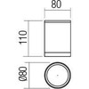 9W LED paviršinis lauko šviestuvas XILO, tamsiai pilkas, 3000K, IP54, 90339