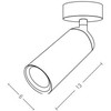 Lubinis šviestuvas 9W LED paviršinis šviestuvas, juodas, 3000K, S055-24
