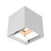 Sieninis šviestuvas V-tac 9W LED sieninis įkraunamas šviestuvas su saulės baterija ir judesio davikliu, baltas, 3000/4000/5000K, IP65