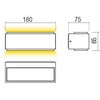 9W LED sieninis lauko šviestuvas DASH, tamsiai pilkas, 3000K, IP65, 90401