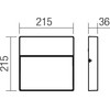 Sieninis šviestuvas 9W LED sieninis lauko šviestuvas EVEN, baltas, 3000K, IP54, 9627