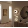9W LED sieninis šviestuvas ANZA, juodas metalas ir marmuras/baltas alebastro diskas, 2700K