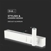 V-tac 9W LED sieninis šviestuvas, baltas, 3000K