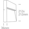 9W LED sieninis šviestuvas, baltas, 3000K, 67360A/W/W