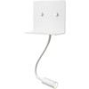 9W LED sieninis šviestuvas MOKA, baltas, 3000K, su USB
