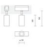 9W LED šviestuvas SPOT į magnetines sistemas INSIGHT, juodas, 3000K, DALI