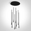 9x5W LED pakabinamas šviestuvas, juodas, 3000K, 63076D/B/W