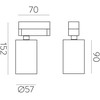 Akcentinis šviestuvas į 3 fazių bėgelį GINA, GU10, juodas, T3874080N