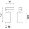 Akcentinis šviestuvas į bėgelius ZOOM, GU10, baltas, T37640B