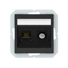 Harry Potter Antenos ir kompiuterio lizdas QUADRUM QR 1000, TV+RJ45, be rėmelio, juodas