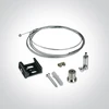 Bėgelio pakabinimo rinkinys, juodas, su 2m laidu, 41026R/B