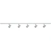 Lubinis šviestuvas Italux Bėginė sistema su 5 akcentiniais šviestuvais ASTLEY, 5xGU10, matinės baltos sp.