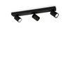 Lubinis šviestuvas Ideal Lux Ceiling lamp with 3 lights RUDY, GU10, juodas
