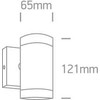 Cilindro formos šviestuvas, GU10, baltas, 67130E/W