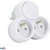 Bemko Dvivietis lizdo adapteris, max 3500W, su jungikliu