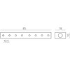 EASY LINK sistemos bėgelio vidinis sujungimas, juodas, K1002345N