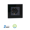 V-tac Kištukinis lizdas WIFI, juodo stiklo apdaila, suderinamas su AMAZON ALEXA ir GOOGLE HOME