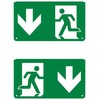 Evakuacinio šviestuvo EM EXIT piktograma - išėjimas žemyn