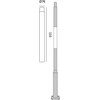 Gatvės šviestuvo atramos ilginimo elementas BASE 76mm, juodas, 1m
