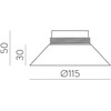 Gaubtas, skirtas šviestuvui PIPE, baltas, K4000340B
