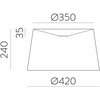 Gaubtas, skirtas šviestuvui STILO, baltas, 420mm, 5PANT0023B