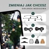 Girliandos CRETE gaubtai LS M1, juodi, 5vnt.