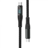 Greito įkrovimo laidas, USB-C/USB-C, juodas, 1m