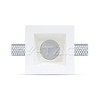V-tac GU10 lemputės rėmelis, kvadratinis, baltas, gilus, 120x120mm