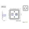 Liregus HDMI + TV duomenų perdavimo lizdas EPSILON, be rėmelio, baltas