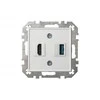 Liregus HDMI+USB lizdas EPSILON, be rėmelio, baltas