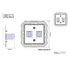 Liregus HDMI+USB lizdas EPSILON, be rėmelio, baltas