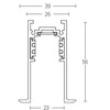 Įleidžiamas magnetinis bėgelis ZAMBELIS, baltas, 1m, 2084W-1