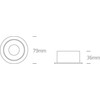 Įleidžiamas pakreipiamas šviestuvas, GU10, baltos/žalvario sp., 11105M/W/BS