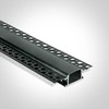 Įleidžiamas profilis, juodas, 2m, komplektuojamas su juodu difuzoriumi ir užbaigimais, 20mm LED juostai, 7904TR/B