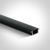 Įleidžiamas profilis, juodas, 2m, komplektuojamas su juodu difuzoriumi ir užbaigimais, 12mm LED juostai, 7902R/B/B