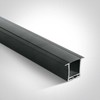 Įleidžiamas profilis, juodas, 2m, komplektuojamas su juodu difuzoriumi ir užbaigimais, 20mm LED juostai, 7912R/B/B