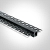 Įleidžiamas profilis, juodas, 2m, komplektuojamas su juodu difuzoriumi ir užbaigimais, 10mm LED juostai, 7901TR/B