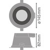 Ledvance Įleidžiamas šviestuvas COMFORT 130 13 W 3CCT IP54 WT