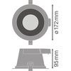 Ledvance Įleidžiamas šviestuvas COMFORT 155 18 W 3CCT IP54 WT