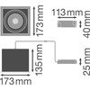 Ledvance Įleidžiamas šviestuvas MULTI 1x30W 3000K FL WT/BK